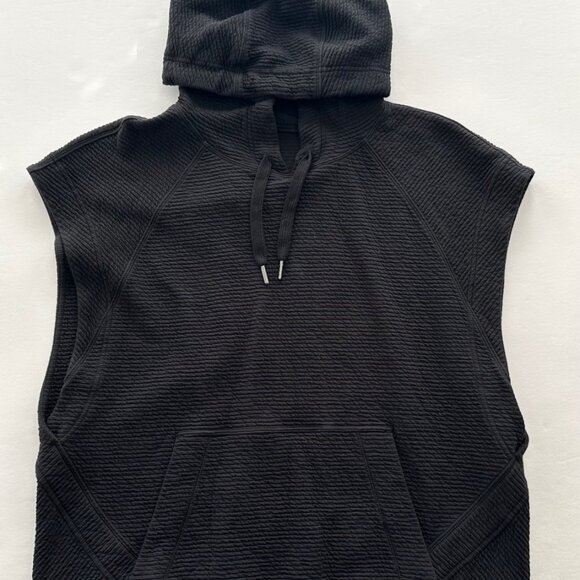 Lululemon Easy Going Hoodie Black Size 12 Sleeveless Pullover $98 - Picture 2 of 6
